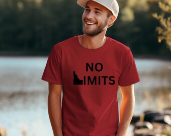 No Limits Idaho T-Shirt, Adventurous Gem State Tee