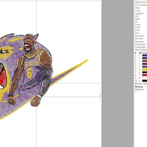 Lakers Embroidery Design