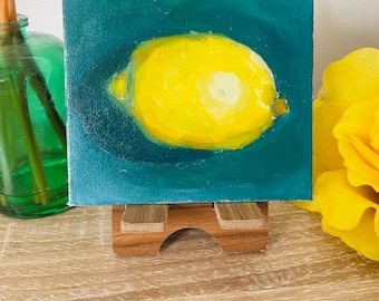 Mini peinture à l'huile, décor Petit citron