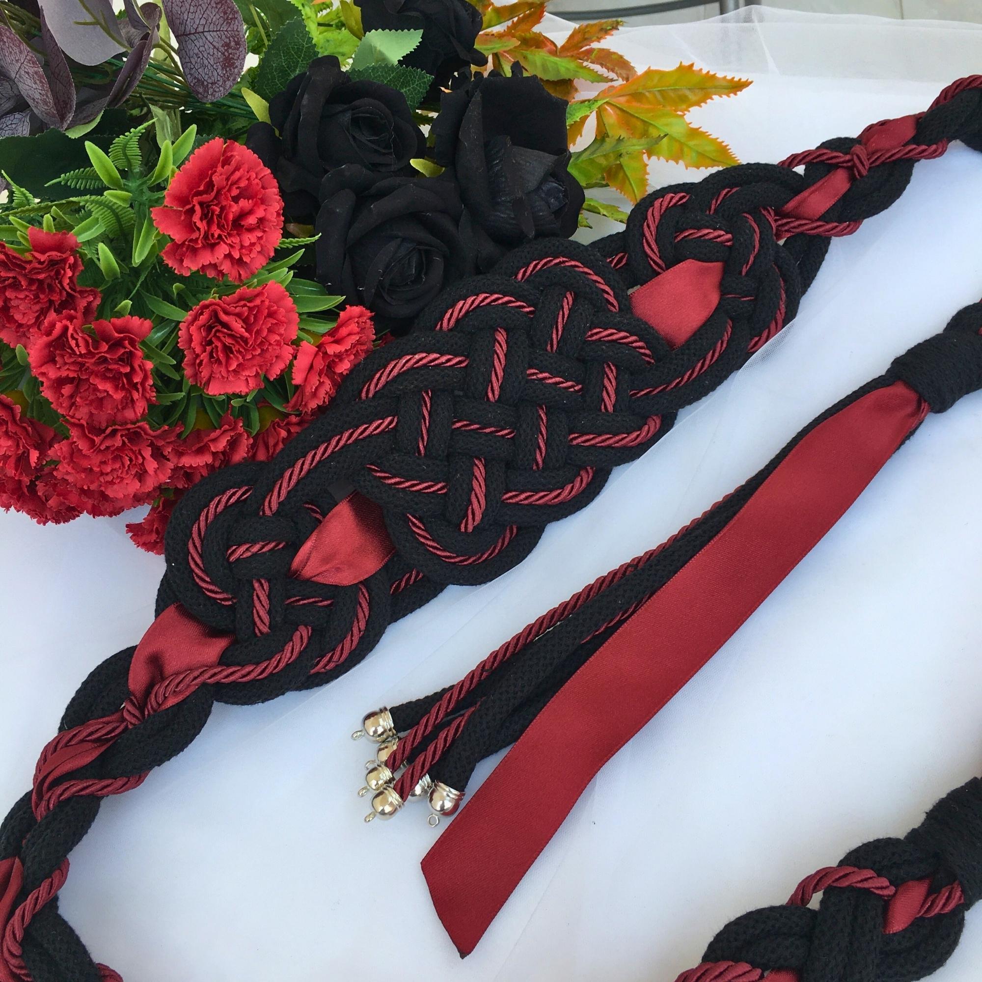 Burgundy Rope Belt - Etsy