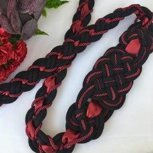Gothic Handfasting Cord, Black & Burgundy -pagan Ceremony Cord, Wiccan ...