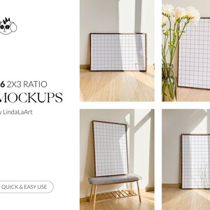 Aesthetic Scandinavian frame mockup, 26 frame mockups, minimalistic interior mockup, design poster frame mockup, wooden frame template