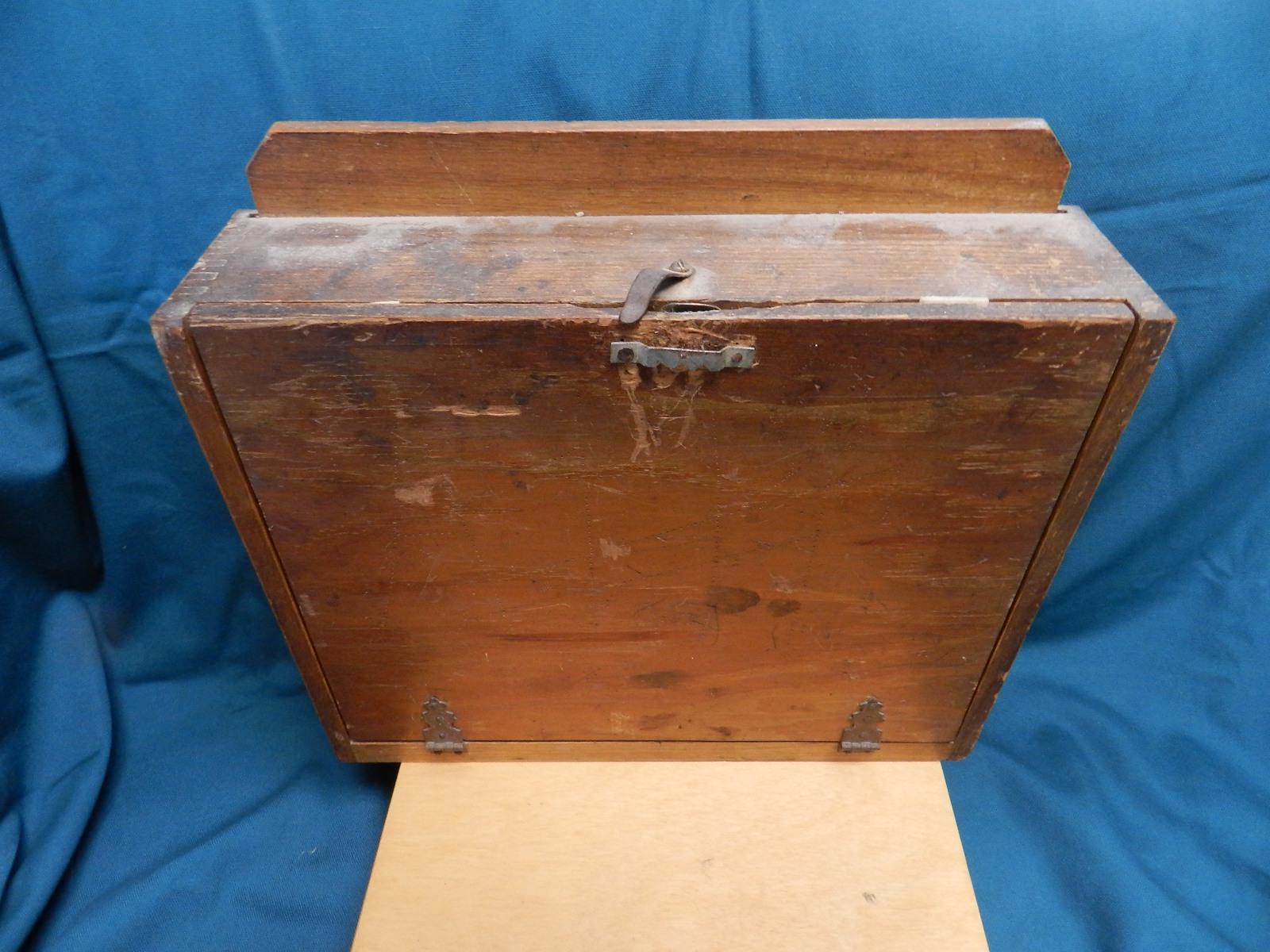 Vintage Razor Blade single Stand-up Wooden Display Case With Original ...