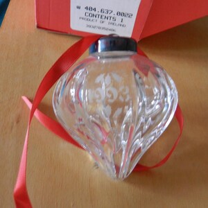 Waterford Crystal 1993 Annual Ball Christmas Ornament with Box