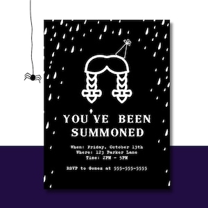 Dark Humor Birthday Invitation - Customizable Birthday Party Instant Download