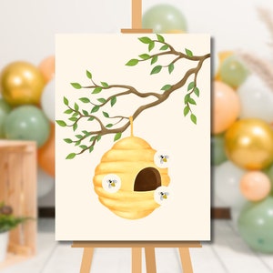 Bee Birthday Party Game - 1st Bee Day Party Decor, Honey Bee Party Ideas, Bumble Bee Theme Birthday INSTANT DOWNLOAD