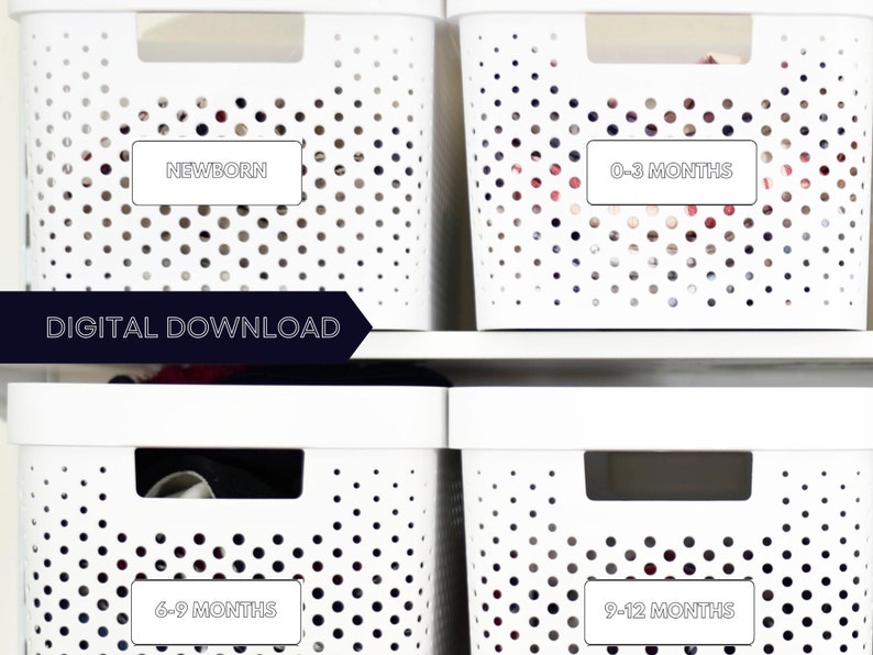 Baby Clothes Size Labels, Kids' Clothes Storage, Children's Clothing