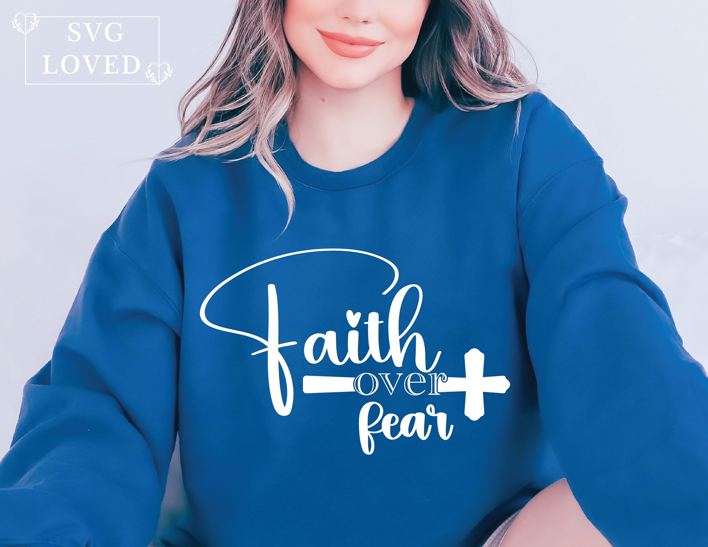 Faith Over Fear SVG PNG EPS | Christian Svg | Cross Svg | Jesus Cross ...