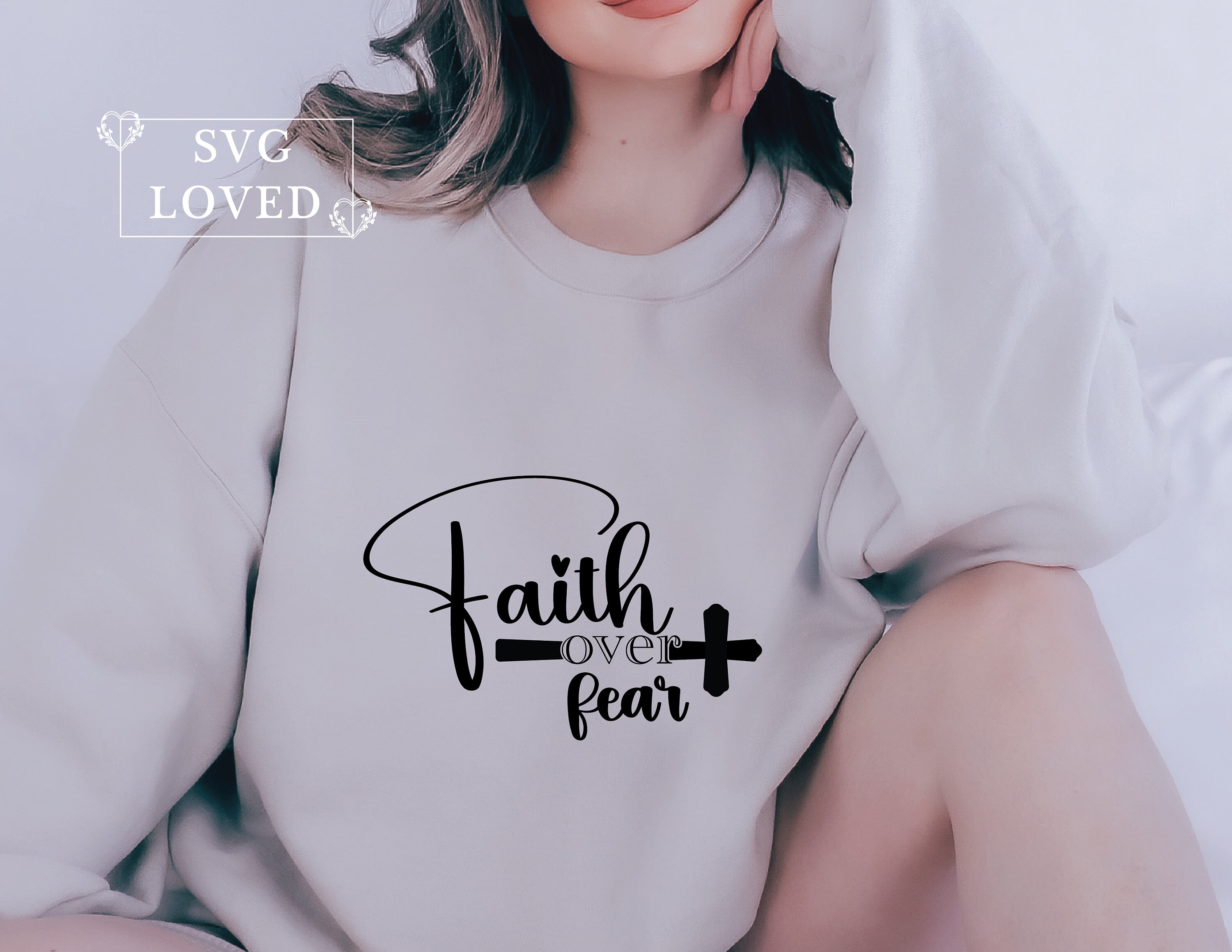 Faith Over Fear SVG PNG EPS | Christian Svg | Cross Svg | Jesus Cross ...