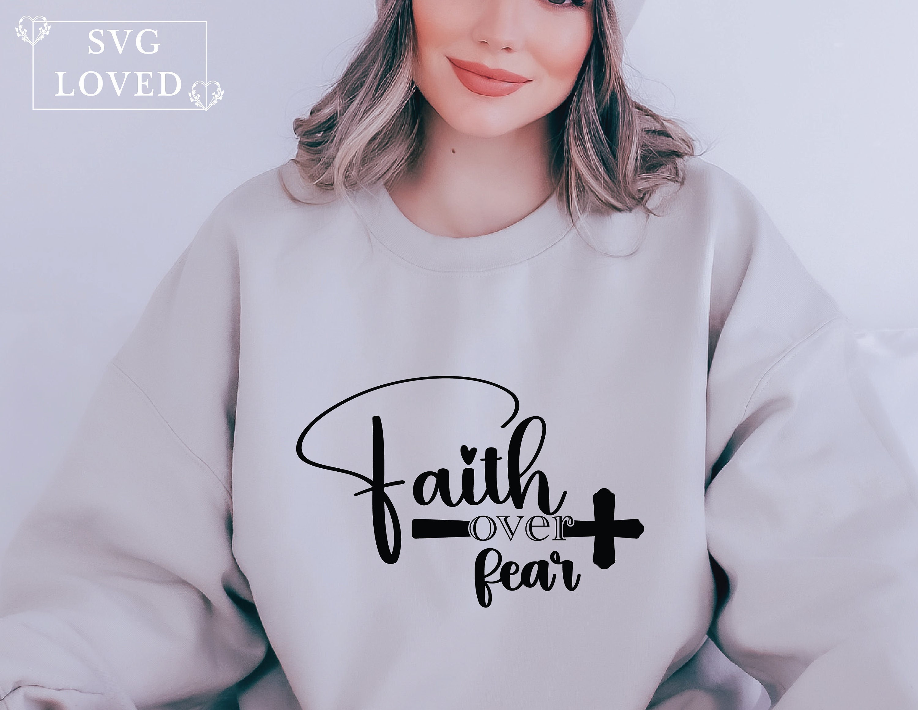 Faith Over Fear SVG PNG EPS | Christian Svg | Cross Svg | Jesus Cross ...