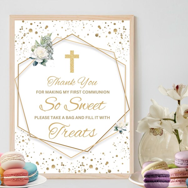 Candy Bar Table Decor, Sweet Treat Sign, Communion, Candy Buffet, Rustic DIY, DIGITAL DOWNLOAD