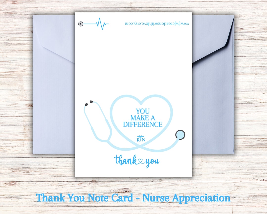 Nurse Thank You Card, Nurse Appreciation Week, Nurses Thank You, Nurses ...