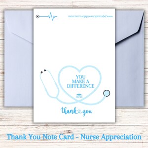 Krankenschwester-Dankeschön-Karte: Wertschätzungswoche zum Ausdrucken (digitaler Download)