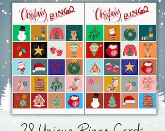 Christmas Bingo Cards: Holiday Party Game (Digital Download)