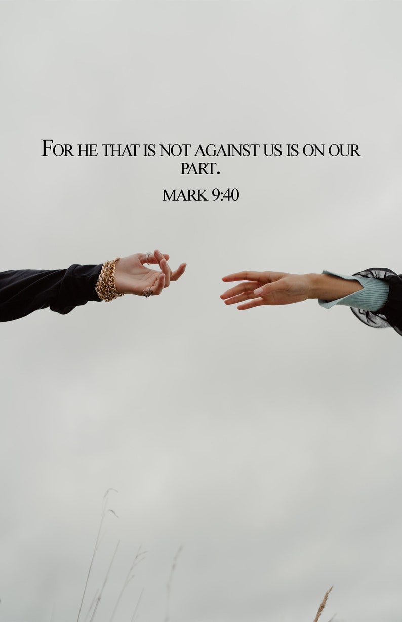 Mark 9:40 / Bible Verse Wall Art / Bible Verse Printable / Digital ...