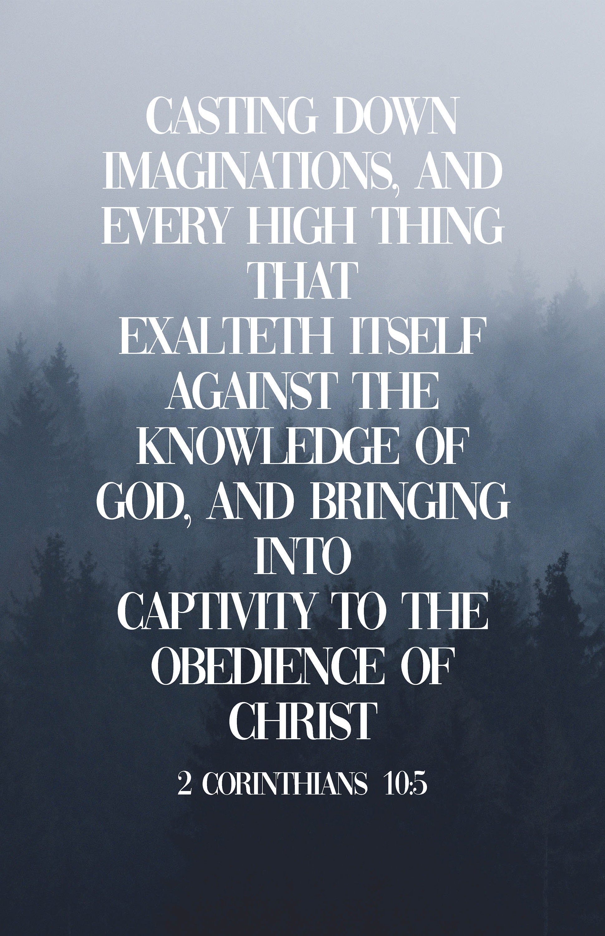 2 Corinthians 10:5 / Bible Verse Wall Art / Bible Verse Printable ...