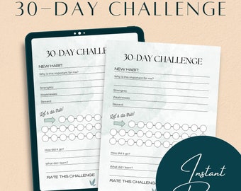 30 Day Habit Tracker, Goal Setting, Progress Tracker, Habit Forming ...