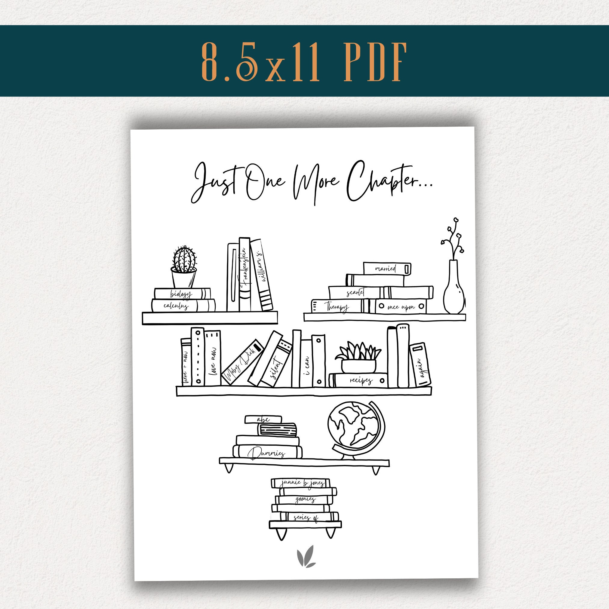 Book Log Tracker for Reading Journal // Printable, Download, One More ...