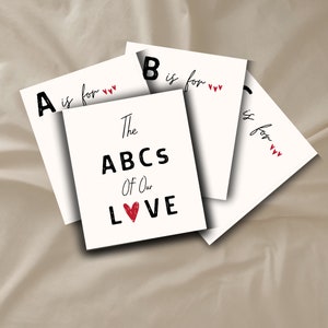 ABCs of our LOVE Booklet A-Z: Download, Print, Cut, Personalize, then Gift
