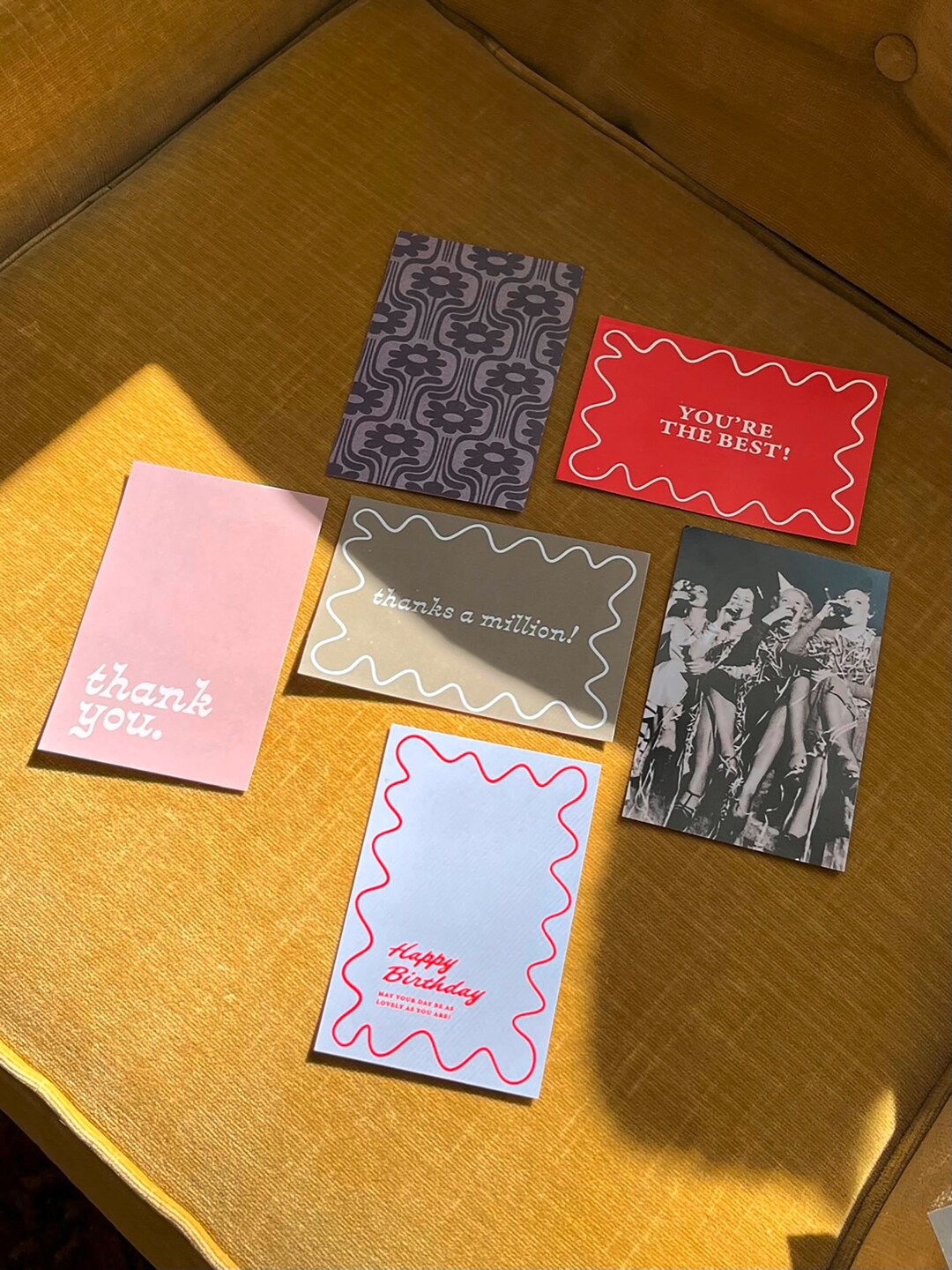 SQUIGGLE POSTCARD SET Printed Cardstock Postcards, Premium Postcards