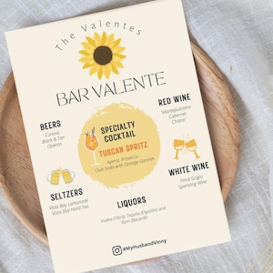 Bearbeitbares Barmenü - Hochzeiten, Sommergrills, Brautpartys, Partys, Abendessen, Mittagessen, Happy Hour, Hauseinweihung, Kochen, Veranstaltungen und mehr!
