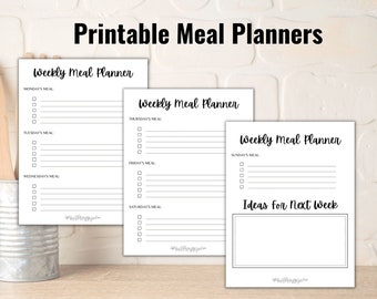 Weekly Meal Plan Printable / Meal Plan Download / Daily Meal - Etsy