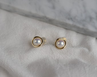 Clip on Pearl Earrings, Invisible Clip On Earrings, Non Pierced Earrings, Clip Earrings, New Pain Free Clip Coil Design, Gifts For Her