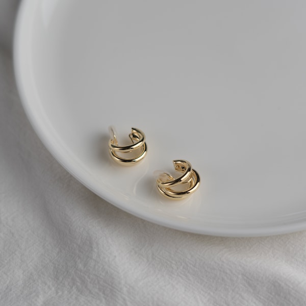 Clip On Earrings Invisible Simple Gold, Invisible Clip On Earrings, Non Pierced Earrings, Clips Earring, New Pain Free Clip Coil Design