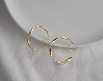 Clip On Hoop Earrings Gold/Matte Gold/Silver, Modern Earrings, Unpierced Ears, Clip Earrings, Gift for Her, New Pain Free Clip Coil Design