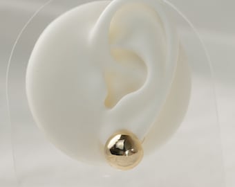 Boucles d'oreilles à clip Haricot doré, Clip d'oreille boule plaqué or, Nouveau design de bobine à clip sans douleur pour oreilles non percées, Boucles d'oreilles à clip minimalistes