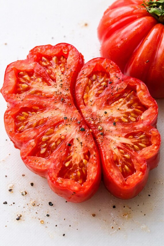 Zapotec Tomato Seeds: Ruffled Heirloom, Drought Tolerant, rare vegetable seeds