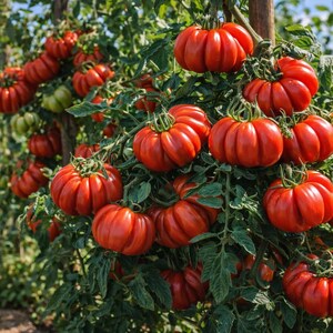 Zapotec Tomato Seeds: Ruffled Heirloom, Drought Tolerant, rare vegetable seeds image 3