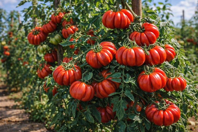 Zapotec Tomato Seeds: Ruffled Heirloom, Drought Tolerant, rare vegetable seeds image 3