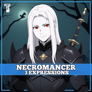 Male PNGTuber, Necromancer, Veadotube, PNG Tuber, Streaming, Twitch, Discord Reactive, YouTube Vtuber, Giftuber, Adopt Me Premade Model