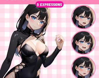 Cute PNGTuber Girl, Sapphire, Veadotube, PNG Tuber, Streaming, Twitch, Discord Reactive, YouTube Vtuber, Giftuber, Adopt Me Premade Model