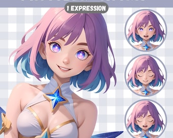 Cute PNGTuber Girl, Astral, Veadotube, PNG Tuber, Streaming, Twitch, Discord Reactive, YouTube Vtuber, Giftuber, Adopt Me Premade Model