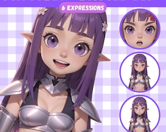 Cute PNGTuber Girl, Small Elf, Veadotube, PNG Tuber, Streaming, Twitch, Discord Reactive, YouTube Vtuber, Giftuber, Adopt Me Premade Model