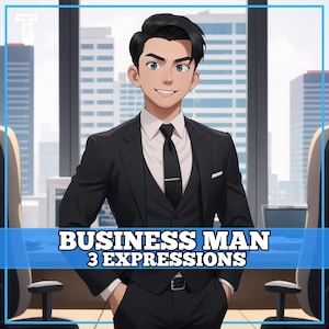 Male PNGTuber, Business Man, Veadotube, PNG Tuber, Streaming, Twitch, Discord Reactive, YouTube Vtuber, Giftuber, Adopt Me Premade Model