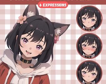 Cute PNGTuber Girl, Catgirl, Veadotube, PNG Tuber, Streaming, Twitch, Discord Reactive, YouTube Vtuber, Giftuber, Adopt Me Premade Model
