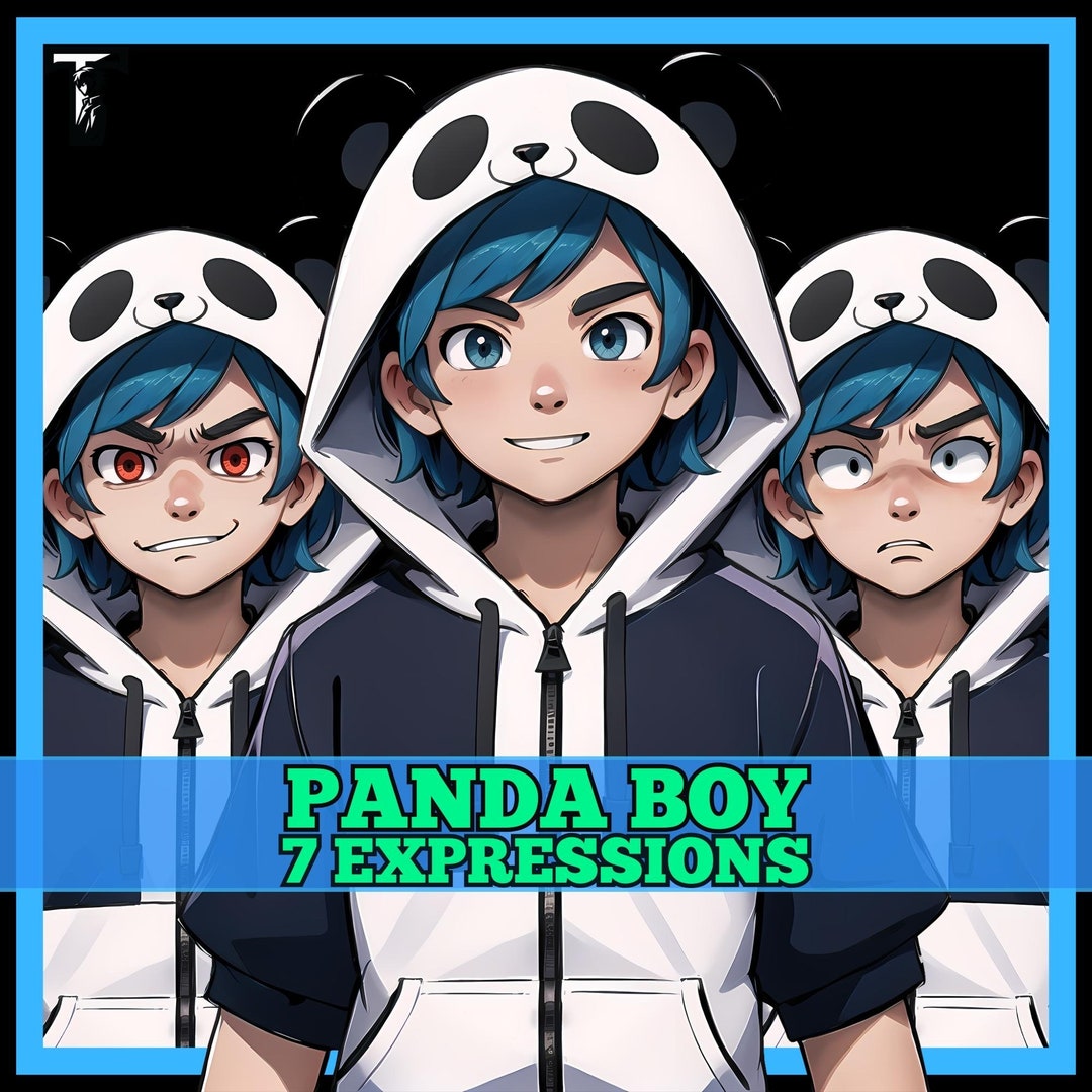 Pngtuber Panda Boy 7 Expressions PNG Tuber for Veadotube 2D - Etsy Canada