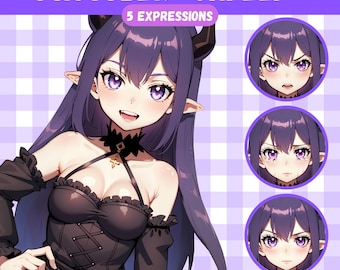Cute PNGTuber Girl, Elf Demon, Veadotube, PNG Tuber, Streaming, Twitch, Discord Reactive, YouTube Vtuber, Giftuber, Adopt Me Premade Model