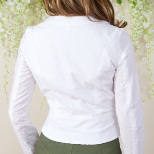 Swiss Dot Peplum Blouse