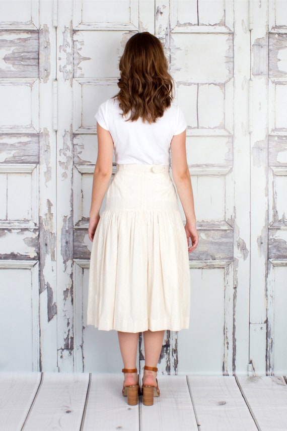 High waisted ivory skirt hotsell