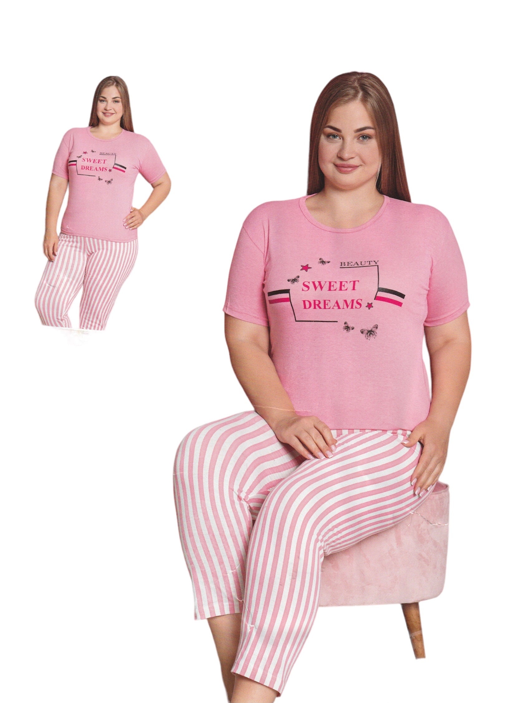 3x cotton women's pajamas sale