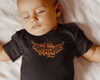 Motorcycle Baby Onesie, My Baby Is An Angel Biker Outfit