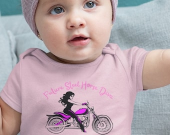 Baby Girl Biker Onesie, Future Steel Horse Diva, Baby Shower Gift