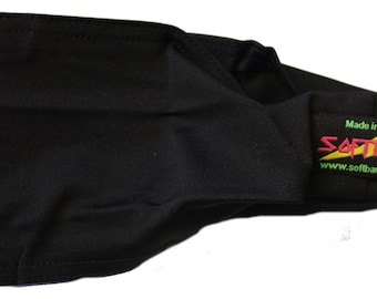 Black Athletic Headband, Wide Stretchy Yoga Hairband, Sofbandz