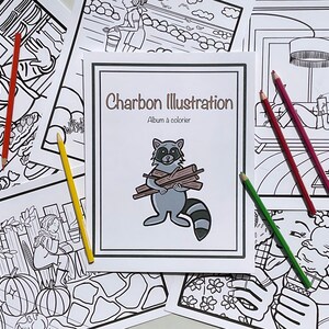 DIGITAL coloring book - all ages - playful drawings - nature, animals, characters