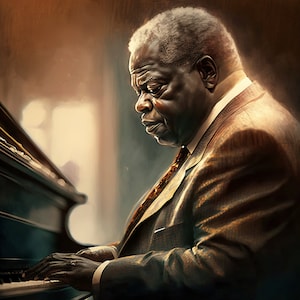 Oscar Peterson, Jazz Music, Digital Art