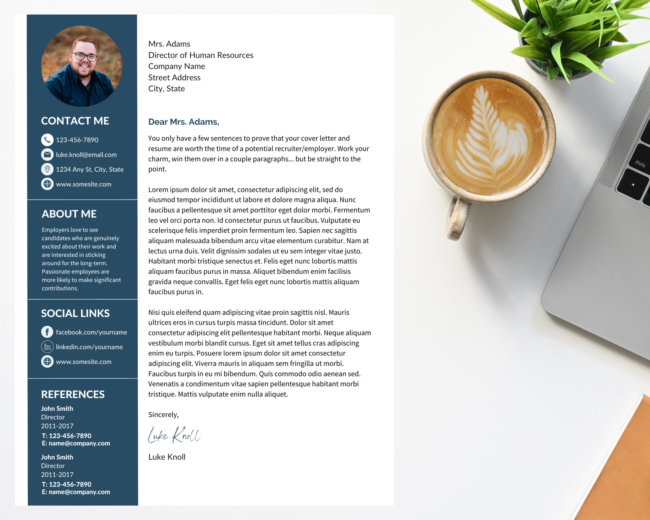 Resume Template For Canva Professional CV Template Canva Modern Resume 